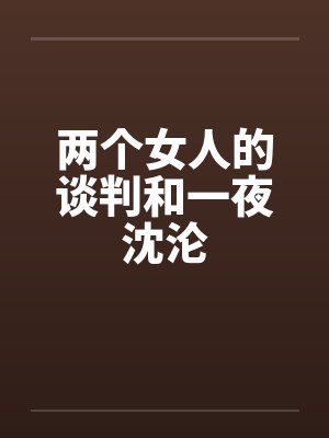 两个女人的谈判和一夜沈沦by佚名