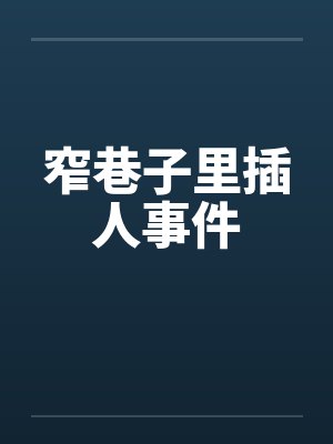 窄巷子里插人事件