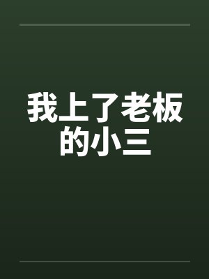 我上了老板的小三