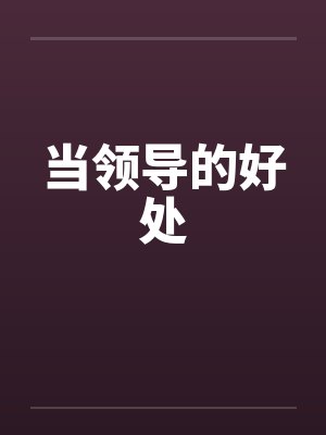 当领导的好处by佚名