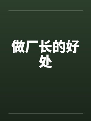 做厂长的好处