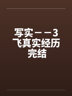写实－－3飞真实经历 完结